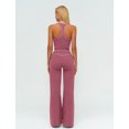 thumbnail image 5 of IDOPIP Two Piece Workout Sets for Women Racerback Compression Contrast Tank Top Matching High Waist Wide Leg Yoga Jogger Tummy Control Bell Bottom Flare Pants Pilates Running Outfits, 5 of 6