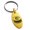 Gold, variant on Stainless Steel Letter G Initial 3D Monogram Engraved Small Oval Charm Keychain Keyring