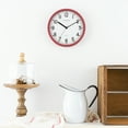 thumbnail image 5 of Mainstays Basic Indoor 8.78" Red Analog Round Modern Wall Clock, 5 of 7