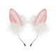 thumbnail image 3 of Diadema con orejas de zorro, decoración creativa estilo Lolita, regalo divertido para cosplay, carnaval o cumpleaños. Blanco Rosa, 3 of 9