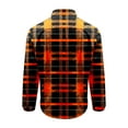 thumbnail image 5 of LEBONYARD Mens Jackets with Hoods,Men's Plaid Shirts Jacket,Men's Fashionable Check Print Casual Long Sleeve Turndown Collar Blouse Shirt Orange XXL, 5 of 5