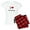 With Red Plaid Pant, variant on CafePress - I Love BROADWAY Pajamas - Women's Short Sleeve Print T-Shirt and Pants Light Cotton Pajama Set