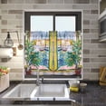 thumbnail image 4 of Yayeee Kitchen Curtains Tier Pair Light Filtering 27"x36" Rod Pocket Short Cafe Window Panel, Yellow Window, 4 of 7