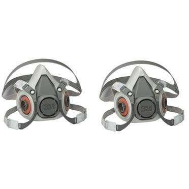 3M Half Facepiece Reusable Respirator 6100/07024AAD, Respiratory Protection VlzXfN, 2Pack Small