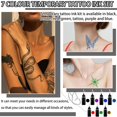thumbnail image 2 of Kit de tinta de tatuaje temporal de 7 colores para mujeres y hombres LJYBobin, 2 of 7