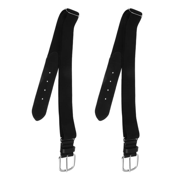 Nicehomfit 2Pcs Softball Adjustable Elastic Belt Black Alloy Buckle Youth Sports Gear Waistband