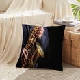 thumbnail image 5 of LALILO Throw Pillow Covers African American Jazz Musician Playing Saxophone Jazz Saxophone Musician Music African Set of 2 Square 18 x 18 Inch Pillowcase, 5 of 5