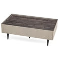 thumbnail image 2 of Enza Home Linz Engineered Wood & Metal Coffee Table in Beige/Black, 2 of 7