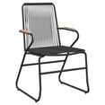 thumbnail image 3 of vidaXL 5 Piece Garden Dining Set Black PVC Rattan, 3 of 8