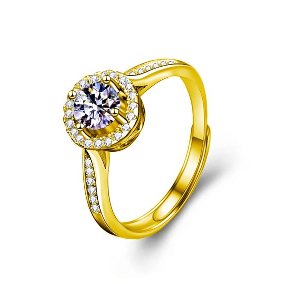 Whudwhu Elegant Silver Moissanite Ring for Women in Square Design Gift