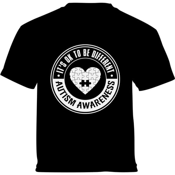 Autism Awareness Toddler T-Shirt - Autism It's Ok To Be Different Graphic Tee - 2T 3T 4T 5/6T