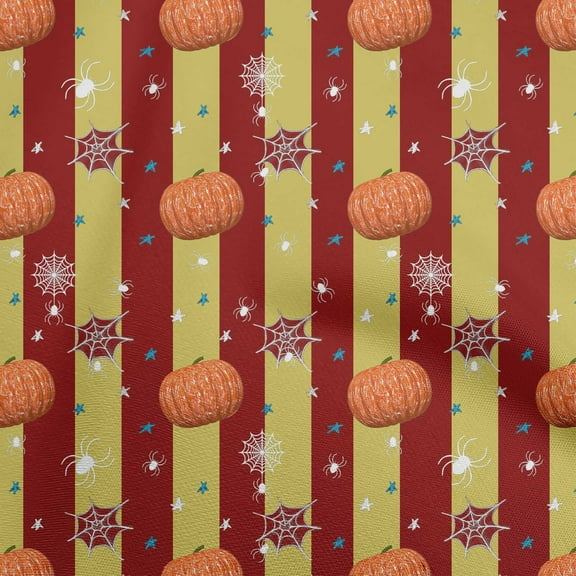 oneOone Cotton Cambric Olive Green Fabric Halloween Sewing Material Print Fabric By The Yard 56 Inch Wide