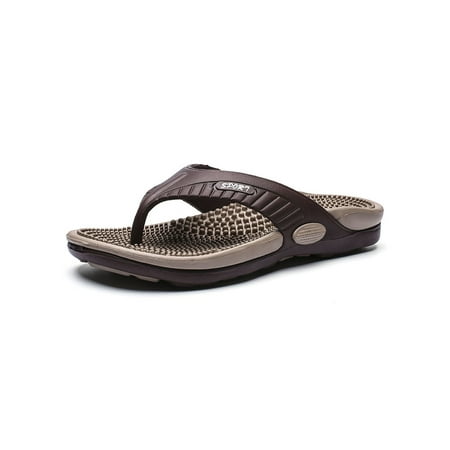 

Colisha Men s Casual Shoes Slip On Flip-flops Summer Thong Sandals Walking Lightweight Slippers Beach House Shoe Khaki 8.5