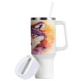 thumbnail image 2 of 40 Oz Car Handle Water Bottle Water Cup Water Bottle Water Jug Coffee Cup Travel Water Bottle Color Watercolor Wolf, 2 of 8
