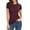 Red2, variant on Yigetop Fitted T Shirts for Women, Womens Basic Solid Color Crew Neck Short Sleeve Long Tee Shirt Basic Tops for Woman Coffee L