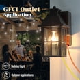 MELUAIM Outdoor Wall Light Fixture,Dusk to Dawn Sensor Porch Light