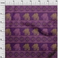 thumbnail image 2 of oneOone Cotton Flex Fabric Floral & Elephant Block Printed Fabric 1 Yard 40 Inch Wide, 2 of 4
