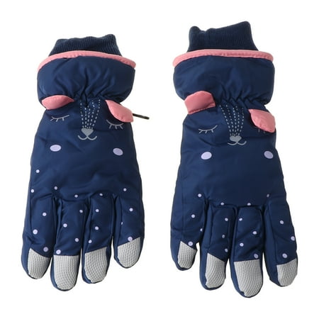 

Kids Windproof Snowboard Thermal Mittens Waterproof Winter Gloves 6-12 Years Old