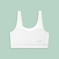 thumbnail image 5 of CYRBOKO Girls Sports Bars, Comfortable Soft Breathable 3-Pack Cotton Seamless Bralettes Khaki Size 7-13 T, 5 of 9