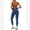 Dark Sapphire Blue, variant on IDOPIP Workout Sets for Women Seamless Butt Lifting Leggings Halter Sports Bra Scoop Neck Backless Yoga Outfit 2 Piece Gym Running Outfits