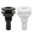 ckepdyeh Boat Water Drain Scupper ABS 3/4in White Through Hull ...