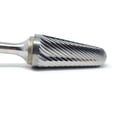 thumbnail image 3 of SL-7 Single Cut 14 Degree Taper Radius End 3/4" x 1 1/2" Carbide Burr Bur Tool Die Grinder Bit 1/4" Shank, 3 of 6