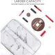 thumbnail image 2 of Bolsa de cosméticos de 3 piezas, bolsa de cosméticos de viaje portátil, bolsa de almacenamiento impermeable, bolsa de cosméticos de mármol con cremallera dorada multifuncional para, 2 of 4