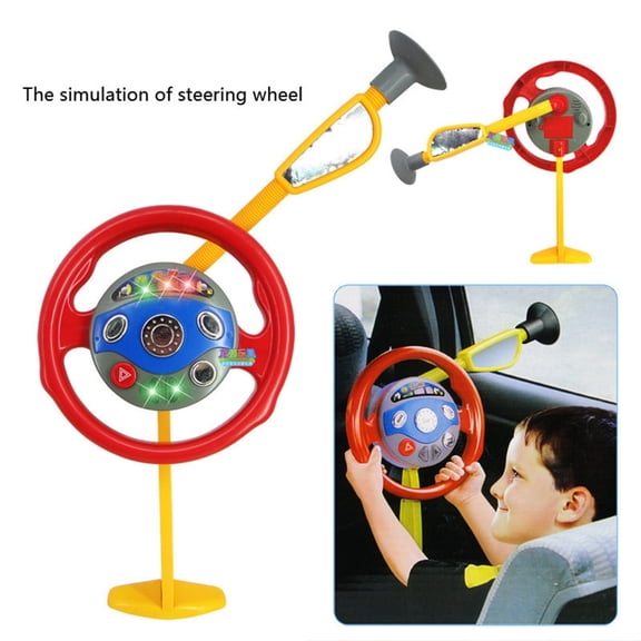 Childrens Electronic Simulation Steering Wheel Toy With Lights And Sounds