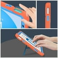 thumbnail image 3 of Feishell Case for iPad 10th Generation 10.9" 2022,Built-in with Kickstand,Three Layers Hybrid Heavy Duty Shockproof Rugged Impact Resistant Drop Protection Case Cover,Orange+Blue, 3 of 9