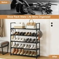 thumbnail image 6 of 5 Tiers Shoe Rack,Shoe Organizer Storage 31.5" Vertical Shoe Shelf Shoe Rack Organizer for Entryway, Closet, Garage, Bedroom,Cloakroom, 6 of 7