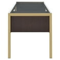 thumbnail image 2 of ACME Yumia Glass Top Writing Desk in Gold and Clear Glass, 2 of 8