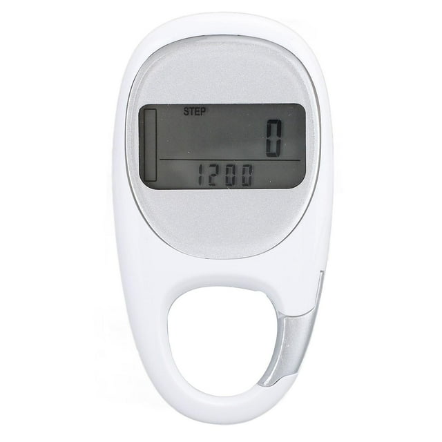 Podomètre de marche multifonction à clip, compteur de pas pour voyage, alpinisme, sport, blanc