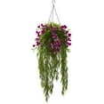 thumbnail image 3 of Nearly Natural Bamboo and Dendrobium Cream Hanging Basket, 3 of 4