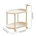 thumbnail image 3 of Mesa auxiliar con ruedas color crema, mesita de noche para dormitorio, mesa de salón, mesa nido portátil para espacios pequeños, estante de almacenamiento de plástico., 3 of 6