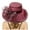 Wine, variant on LRen Elegant Women's Wide Brim Floral Sun Hat for Beach Wedding Bridal Shower and Summer Outdoor Occasions Purple
