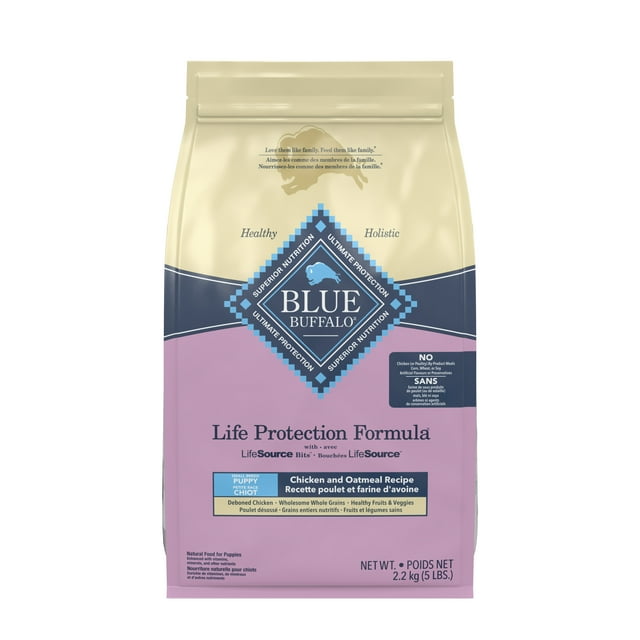 Blue Buffalo Life Protection Formula Small Breed Dry Puppy Food, Chicken & Oatmeal 4.99kg