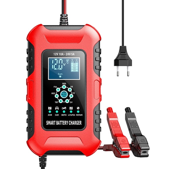 Car Battery Charger 12V/10A 24V5A Battery Charging Pulse Repairer EU Standard