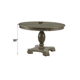 thumbnail image 3 of JERFIT 5-Piece Round Dining Set with Pedestal Table and PU Leather Upholstered Chairs, Gray Oak Finish, 3 of 8
