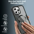 thumbnail image 3 of for iPhone 13 Clear Case with Built-in Screen Protector Film, Compatible with Mag-Safe, Military-Grade Protection Yellowing Resistant, Slim Shockproof Magnetic Full Body Phone Case, Darkgreen, 3 of 9