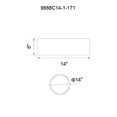 thumbnail image 2 of 2 Light Drum Shade Flush Mount with Black finish, 2 of 2