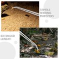 thumbnail image 4 of VERDANVERSE 2Ud Pinzas Para Reptiles De Metal Plata Extra Largas Con Punta Curva Y Recta, 4 of 7