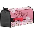 thumbnail image 2 of Happy Mother''s Day Magnetic Mailbox Covers 21"x25.5",Spring Flowers Floral Mother''s Day Mailbox Wraps Standard Size White Pink Plaid Post Letter Box Cover for Garden Yard Home Patio Decor, 2 of 7