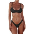 thumbnail image 1 of asddcavvf Bikinis Ensembles pour Femmes, Bikini Brésilien à Encolure Dégagée Rembourré, 1 of 5