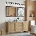 thumbnail image 3 of 10-Light Modern Vanity Light with Clear Glass Shade - Dimmable Bathroom Black Wall Lamp for Mirror, Kitchen, Hallway, 3 of 7