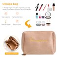 thumbnail image 4 of Bolsas de maquillaje de terciopelo con cremallera Caja de maquillaje de mujer para viajes femeninos (Caqui) Ndcxsfigh Cuidado Belleza, 4 of 7