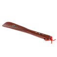 thumbnail image 1 of kusrkot Practical Shoehorn Wood Handle Shoe Lifter Spoon 22cm Light brown with shell, 1 of 8