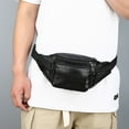 thumbnail image 3 of tredstone Leather Zipper Anti-theft Waist Bag Fashionable Men's Pocket Pouch Phone Fanny Belt Bags Purse Sports Motorcycle, 3 of 9