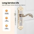 thumbnail image 5 of TFCFL European Style Door Lock Antique Security Entry Lever Handle Mortise Latch Lock with Keys, 5 of 18