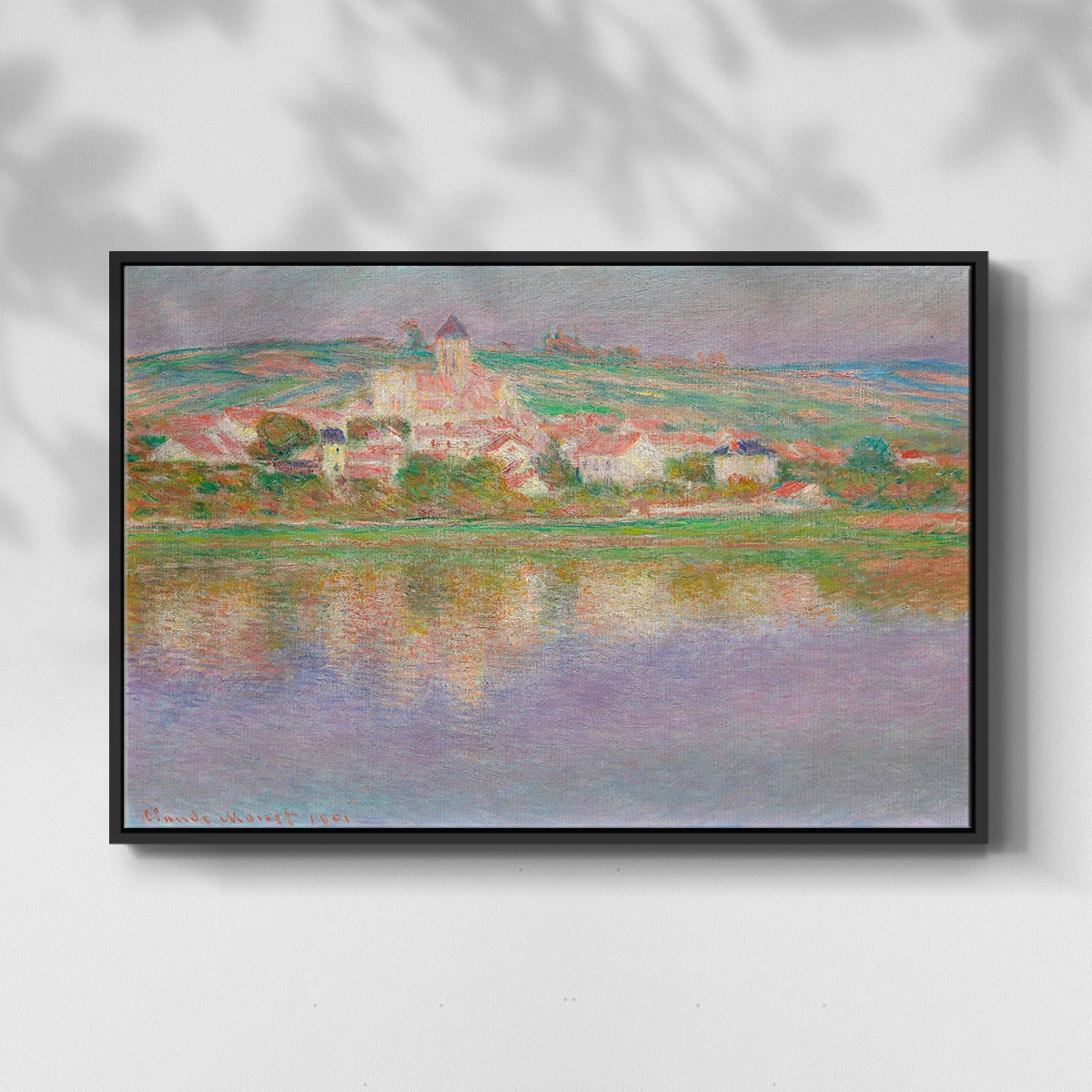 Vintage Landscape-CLII By Wexford Home Framed in Black Wood Gallery Wrapped Canvas 27 in. x 41 in.