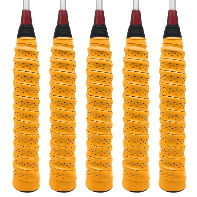 1/5 Pack Ruban de Prise de Raquette Super Absorbant la Sueur Badminton EVA Extérieur Antidérapant Tennis Prise Colle à Main Adhésive